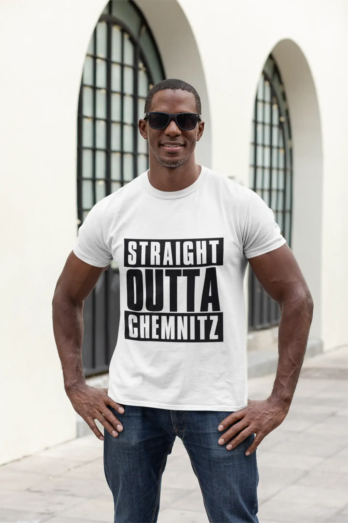 Straight Outta Chemnitz, Men's Short Sleeve Round Neck T-shirt 00027