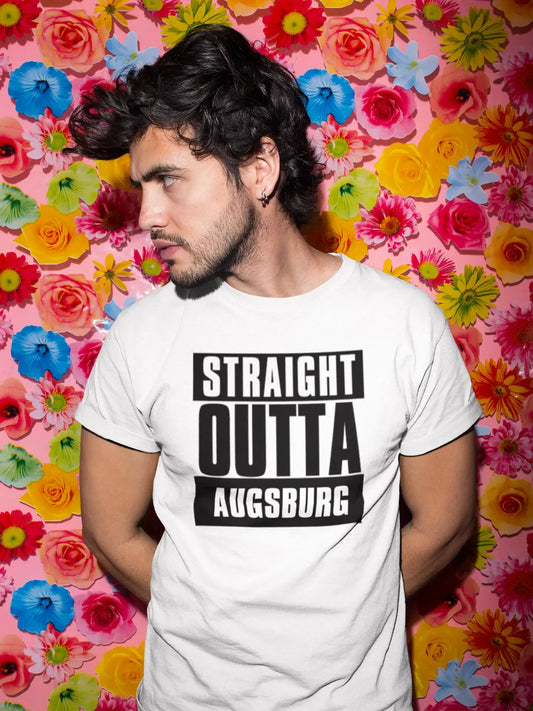 Straight Outta Augsburg, Herren Kurzarm-Rundhals-T-Shirt 00027