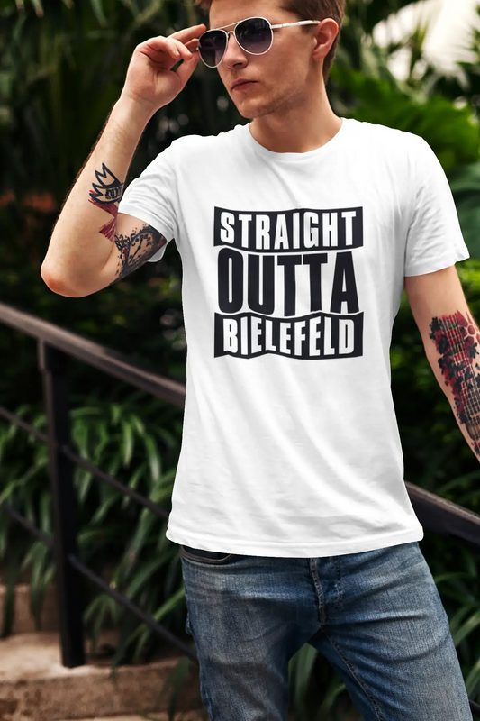 Straight Outta Bielefeld, Men's Short Sleeve Round Neck T-shirt 00027