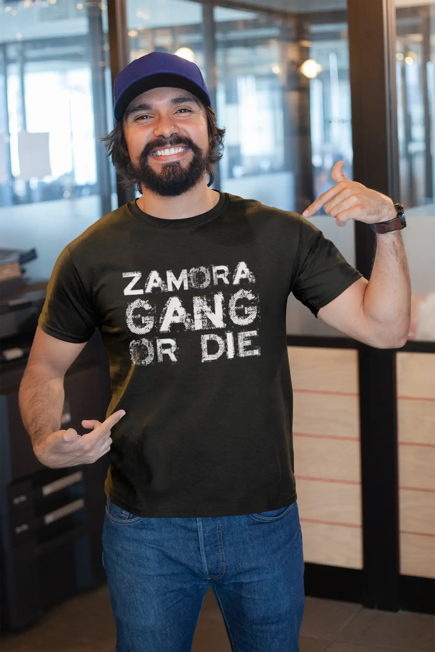T-shirt ZAMORA Family Gang, T-shirt pour hommes, T-shirt noir, T-shirt cadeau 00033