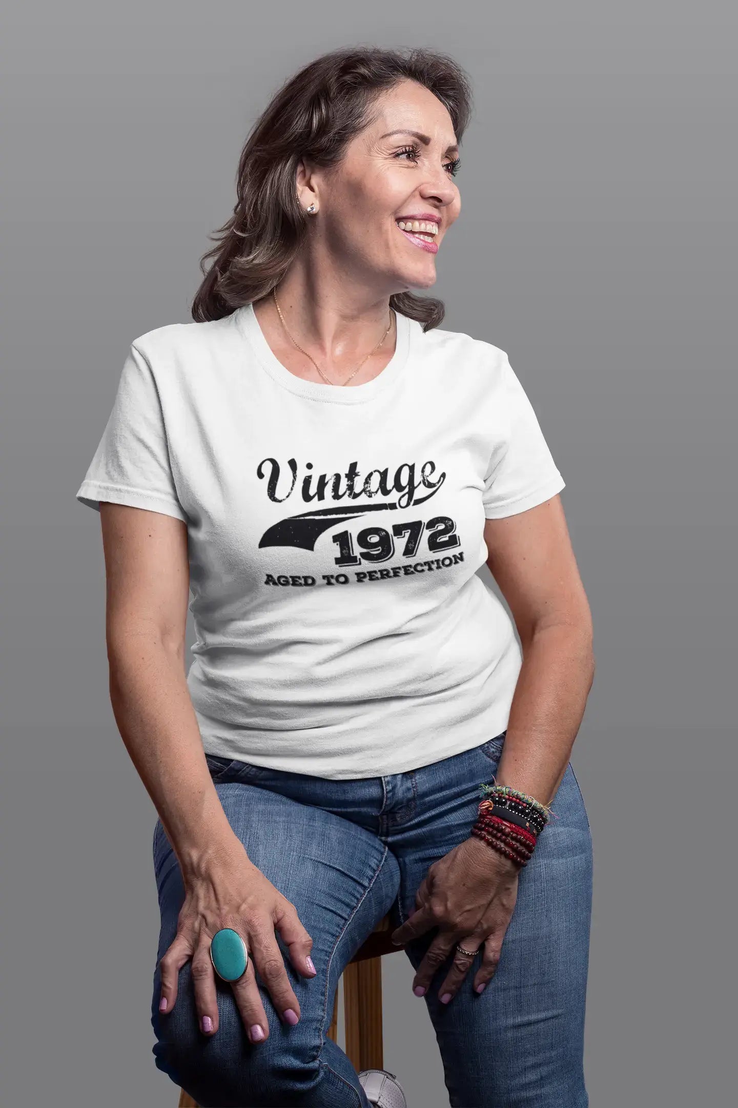 Femme Tee Vintage T-Shirt Vintage Aged to Perfection 1972