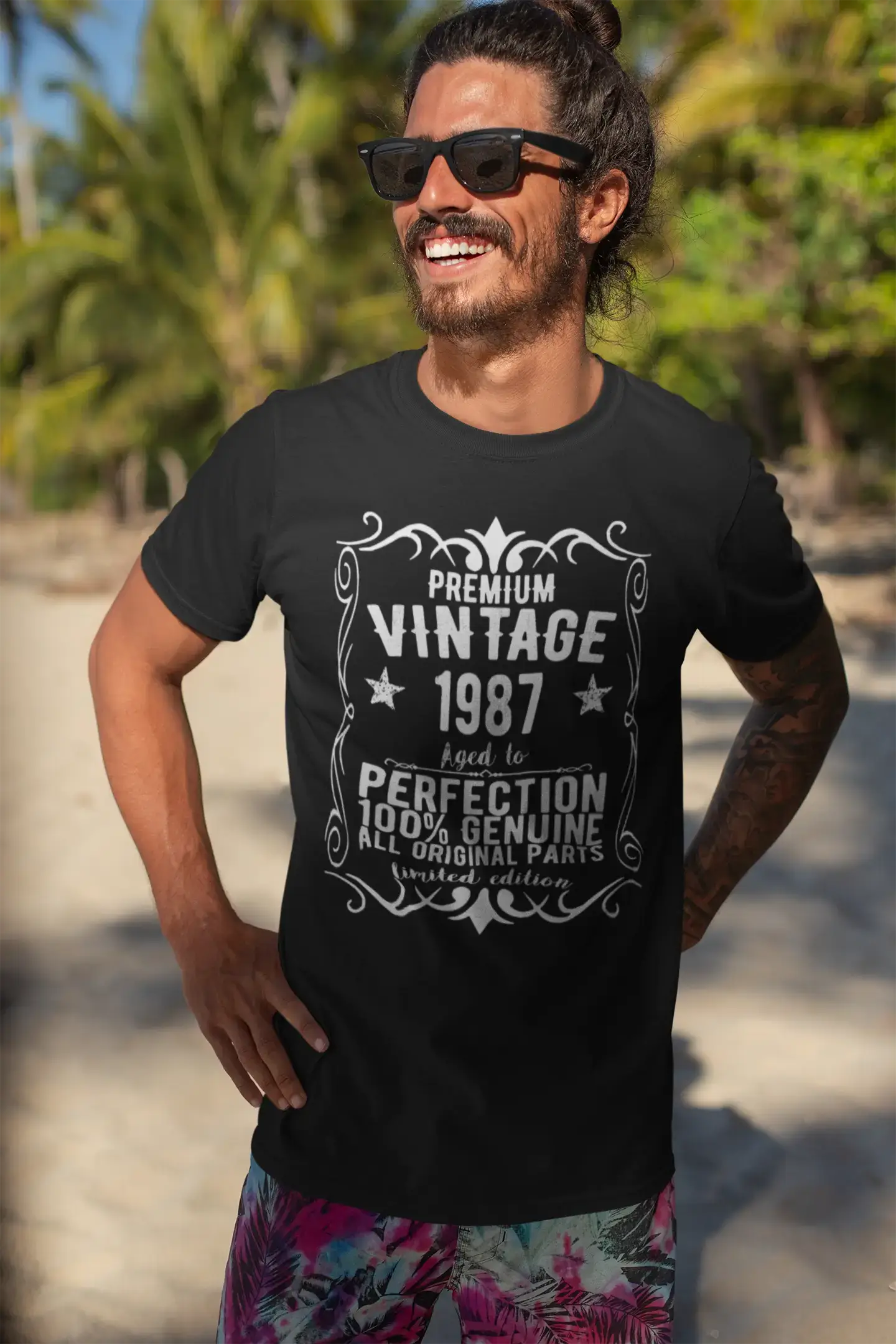 Homme Tee Vintage T Shirt Premium Vintage Year 1987