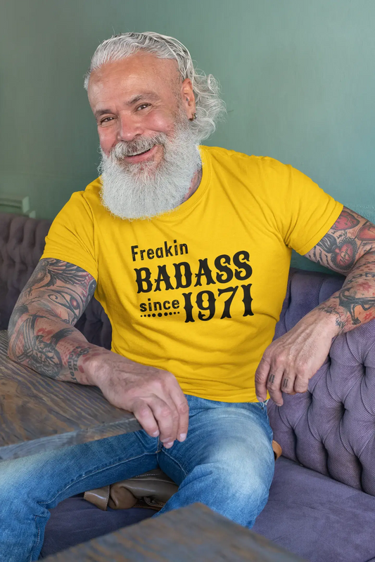 Freakin Badass Since 1971 Herren T-Shirt Lemon Geburtstagsgeschenk 00396