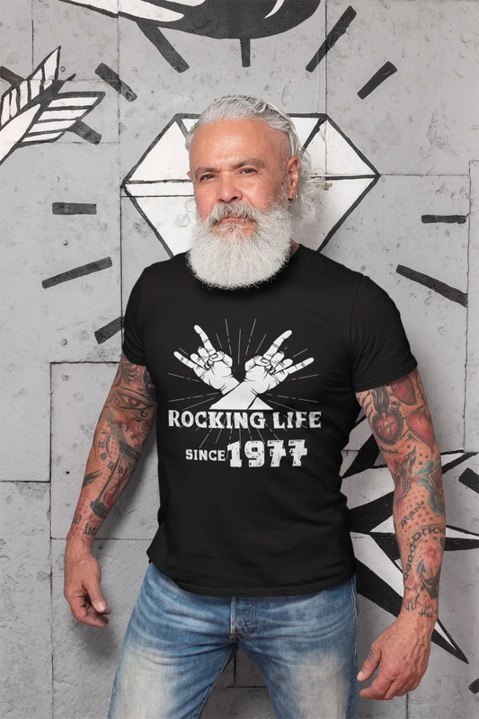 Homme Tee Vintage T-Shirt Rocking Life Since 1977