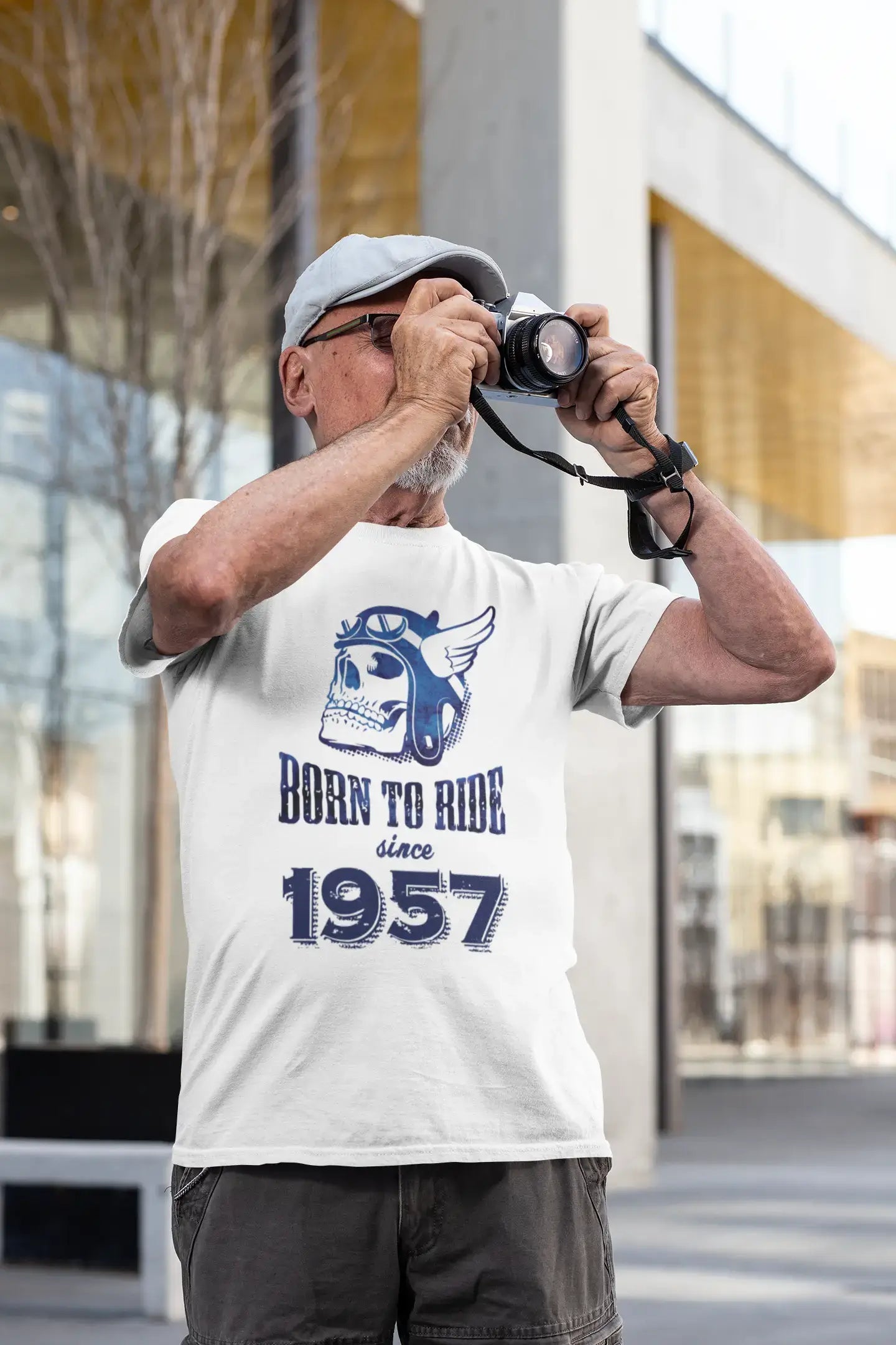 Homme Tee Vintage T Shirt 1957, Born to Ride Since 1957