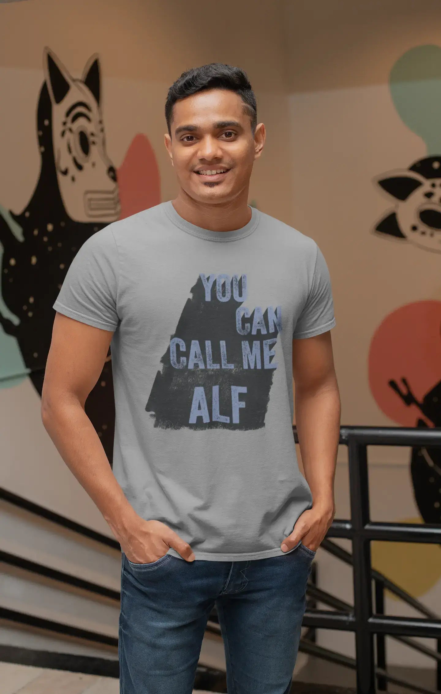 Homme Tee Vintage T Shirt Alf, You Can Call Me Alf