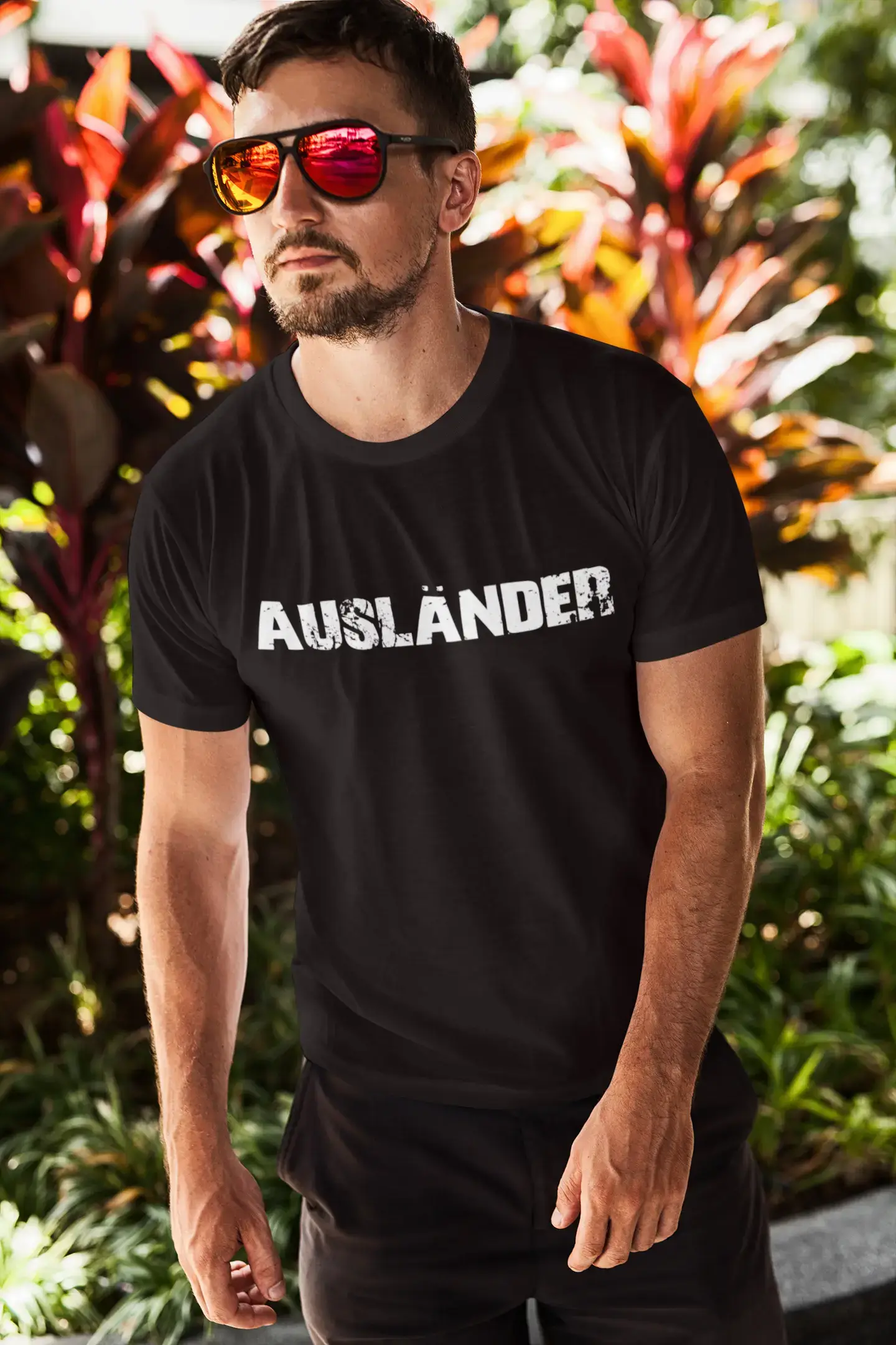 ausländer Herren T-Shirt Schwarz Geburtstagsgeschenk 00548