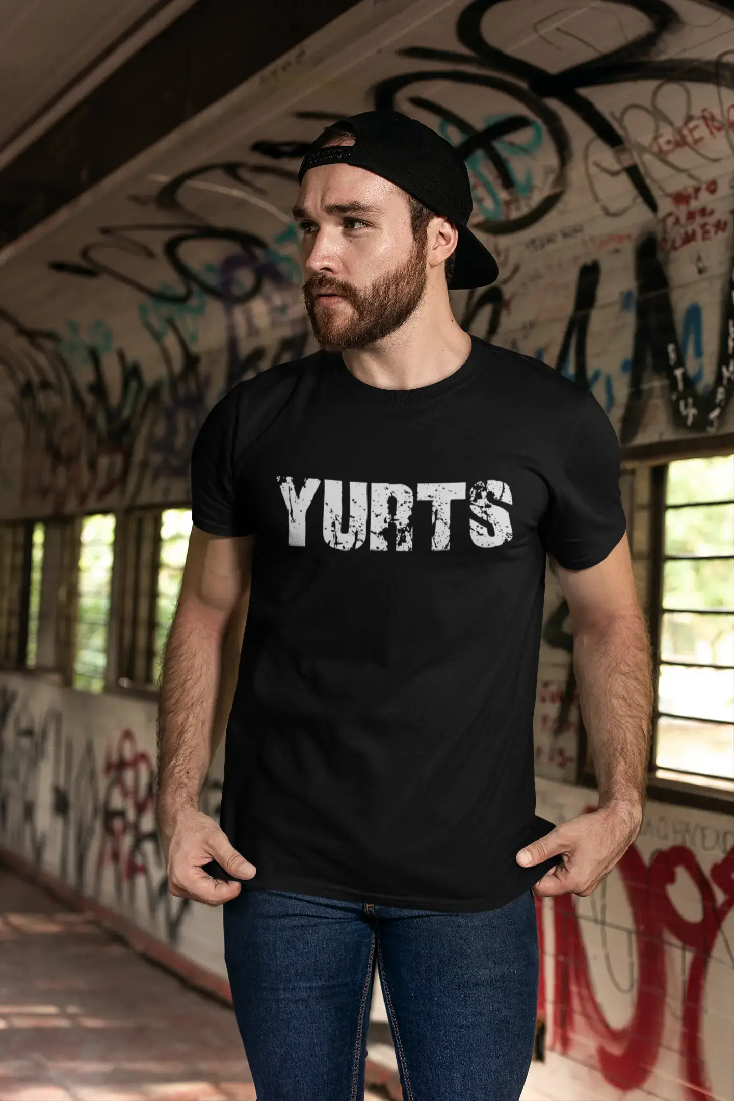yurts Men's Retro T shirt Black Birthday Gift 00553