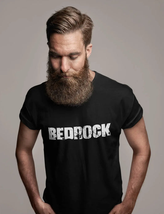 Bedrock Herren Vintage T-Shirt Schwarz Geburtstagsgeschenk 00555