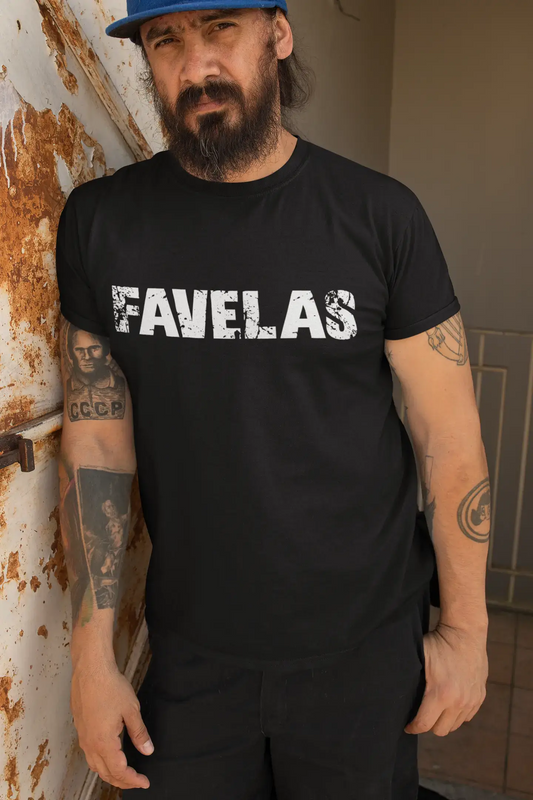 favelas Men's Vintage T shirt <span>Noir</span> <span>Anniversaire</span> <span>Cadeau</span> 00555