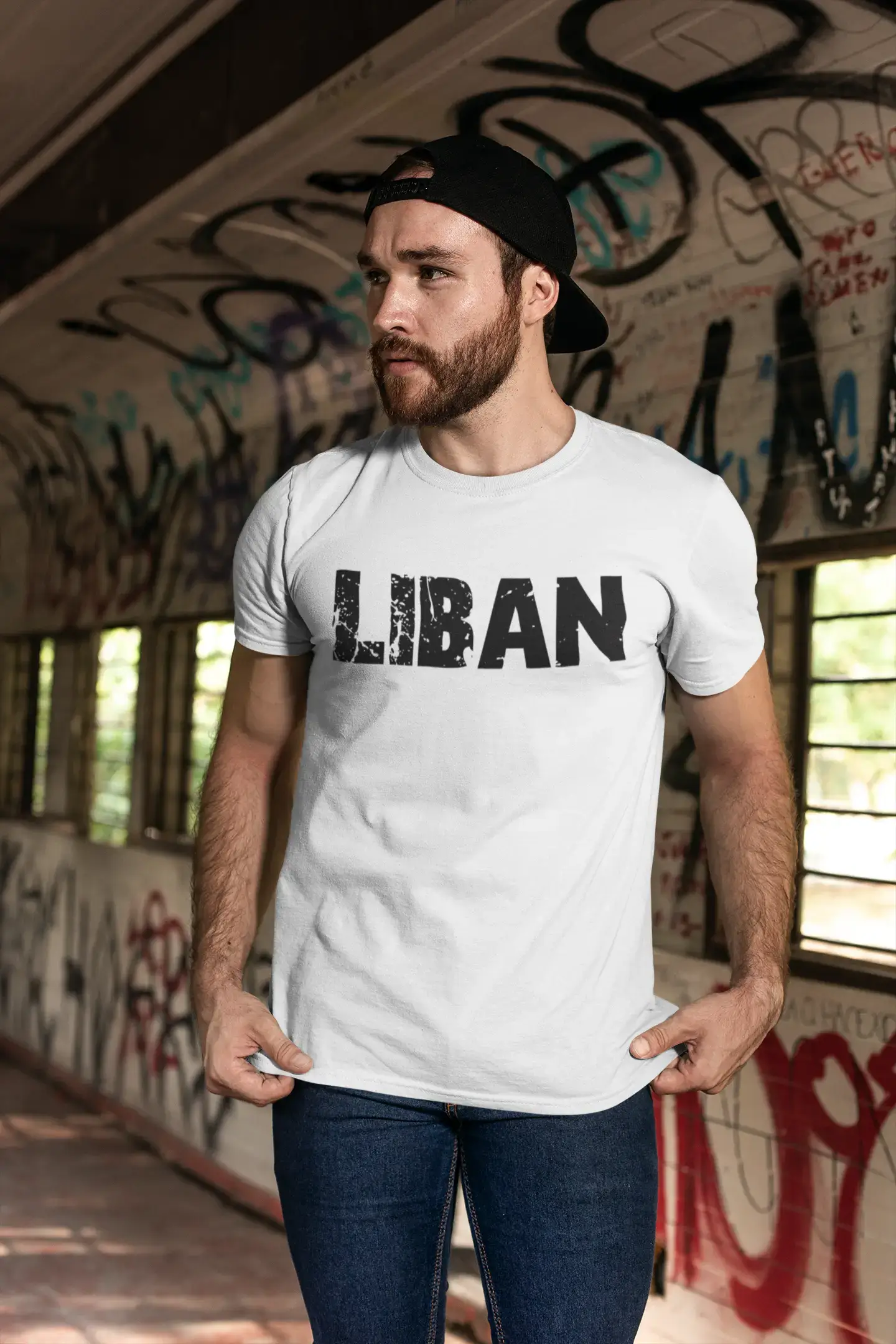 Homme T Shirt Graphique Imprimé Vintage Tee Liban