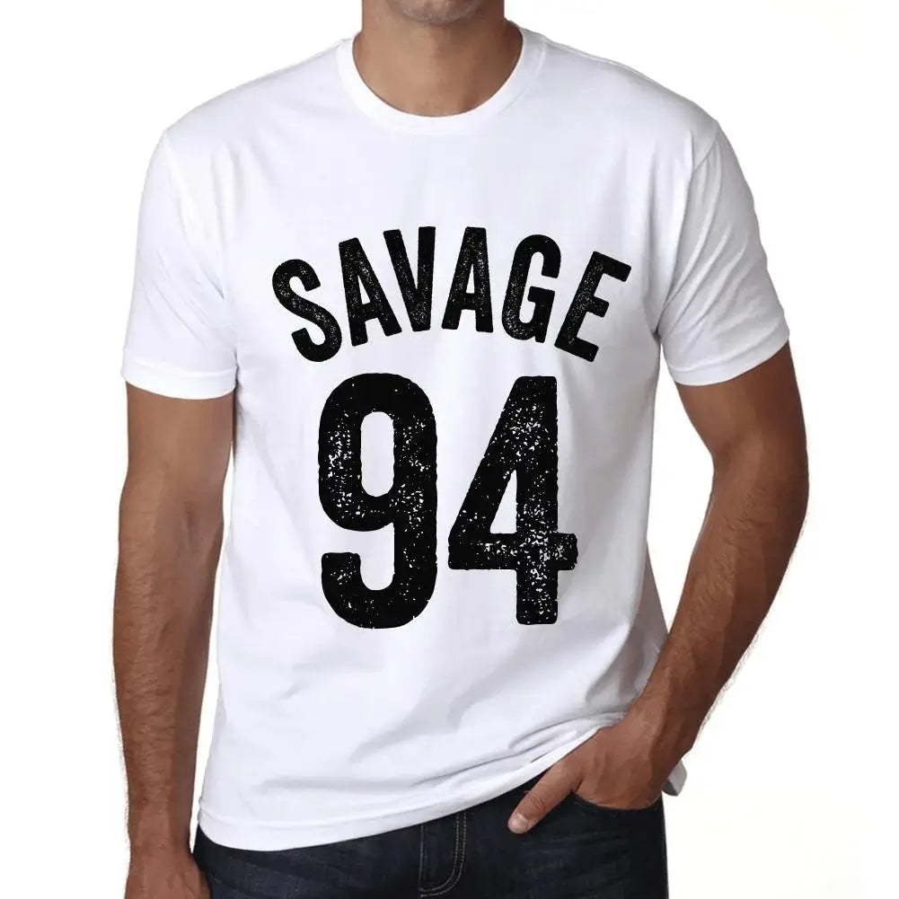 Men's Graphic T-Shirt Savage 94 94th Birthday Anniversary 94 Year Old Gift 1930 Vintage Eco-Friendly Short Sleeve Novelty Tee