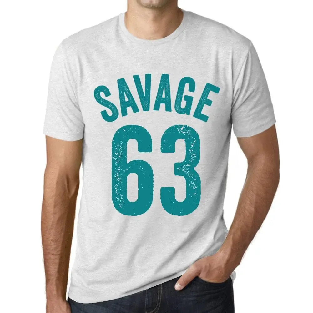 Men's Graphic T-Shirt Savage 63 63rd Birthday Anniversary 63 Year Old Gift 1961 Vintage Eco-Friendly Short Sleeve Novelty Tee