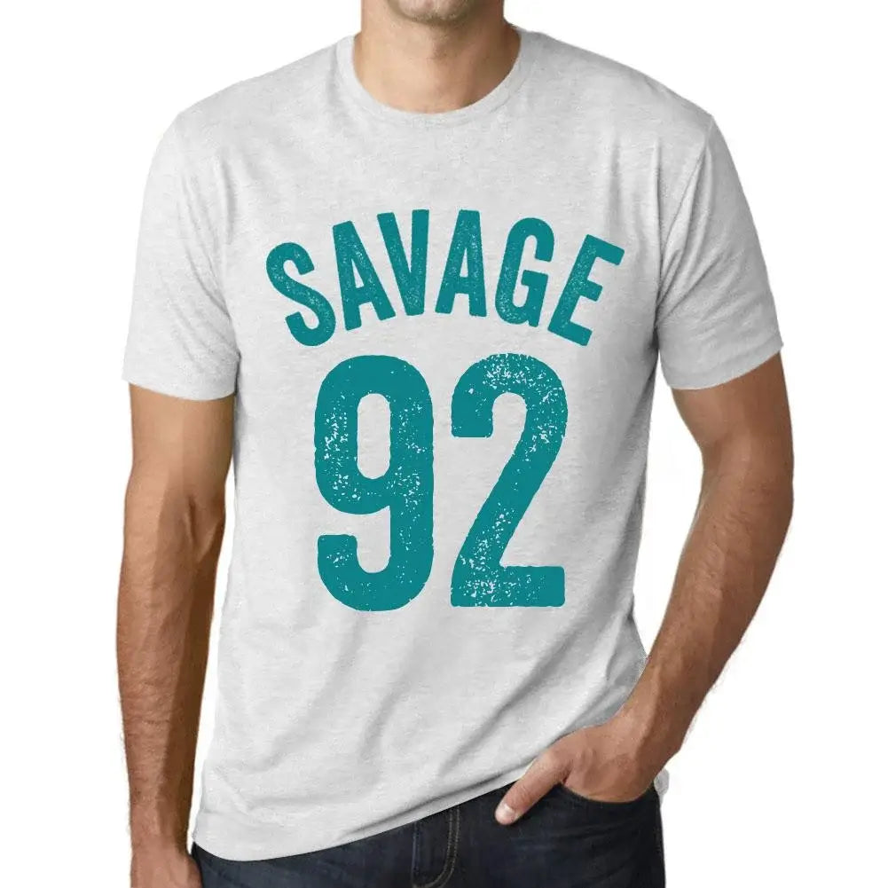 Men's Graphic T-Shirt Savage 92 92nd Birthday Anniversary 92 Year Old Gift 1932 Vintage Eco-Friendly Short Sleeve Novelty Tee