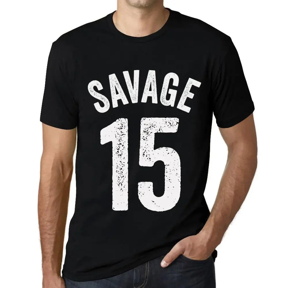 T-shirt noir uni pour hommes