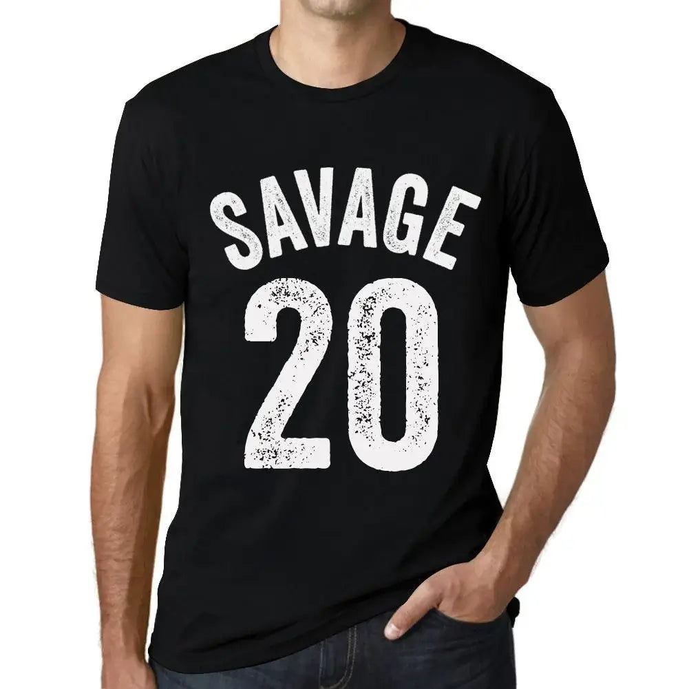 Men's Graphic T-Shirt Savage 20 20th Birthday Anniversary 20 Year Old Gift 2004 Vintage Eco-Friendly Short Sleeve Novelty Tee