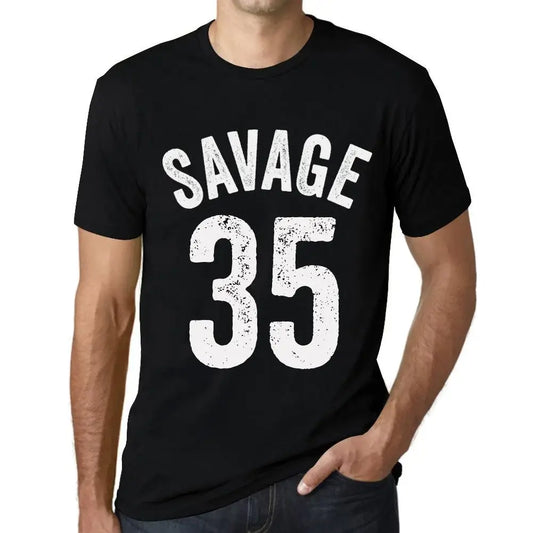 Men's Graphic T-Shirt Savage 35 35th Birthday Anniversary 35 Year Old Gift 1989 Vintage Eco-Friendly Short Sleeve Novelty Tee