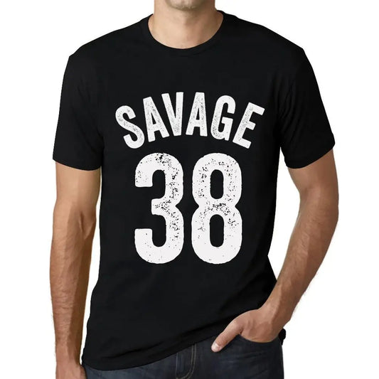 Men's Graphic T-Shirt Savage 38 38th Birthday Anniversary 38 Year Old Gift 1986 Vintage Eco-Friendly Short Sleeve Novelty Tee