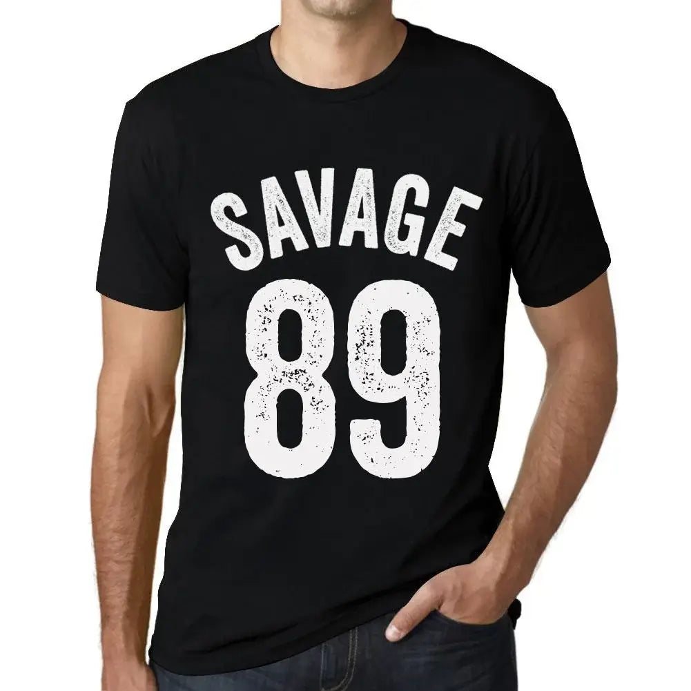 Men's Graphic T-Shirt Savage 89 89th Birthday Anniversary 89 Year Old Gift 1935 Vintage Eco-Friendly Short Sleeve Novelty Tee