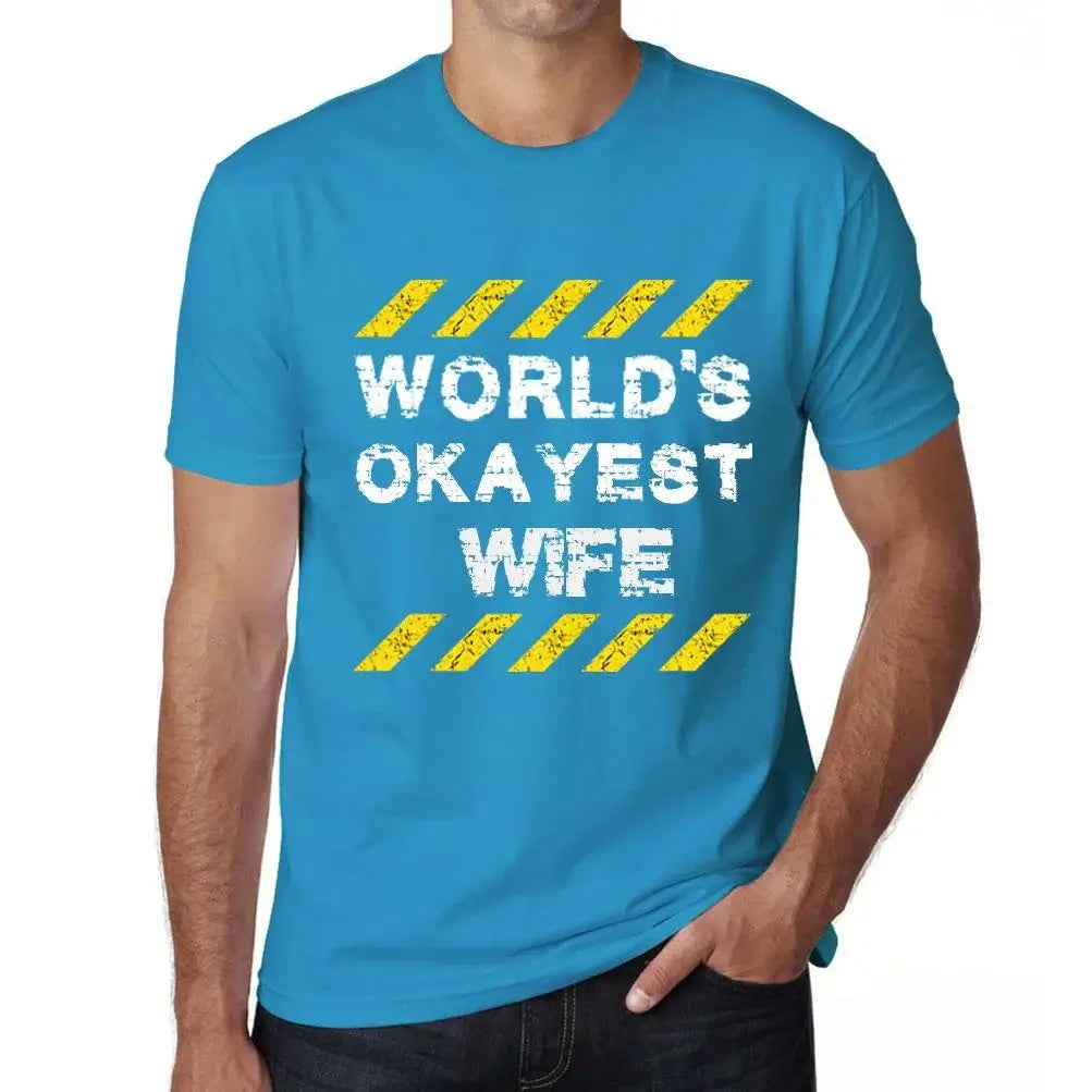 Men's Graphic T-Shirt Worlds Okayest Wife Eco-Friendly Limited Edition Short Sleeve Tee-Shirt Vintage Birthday Gift Novelty