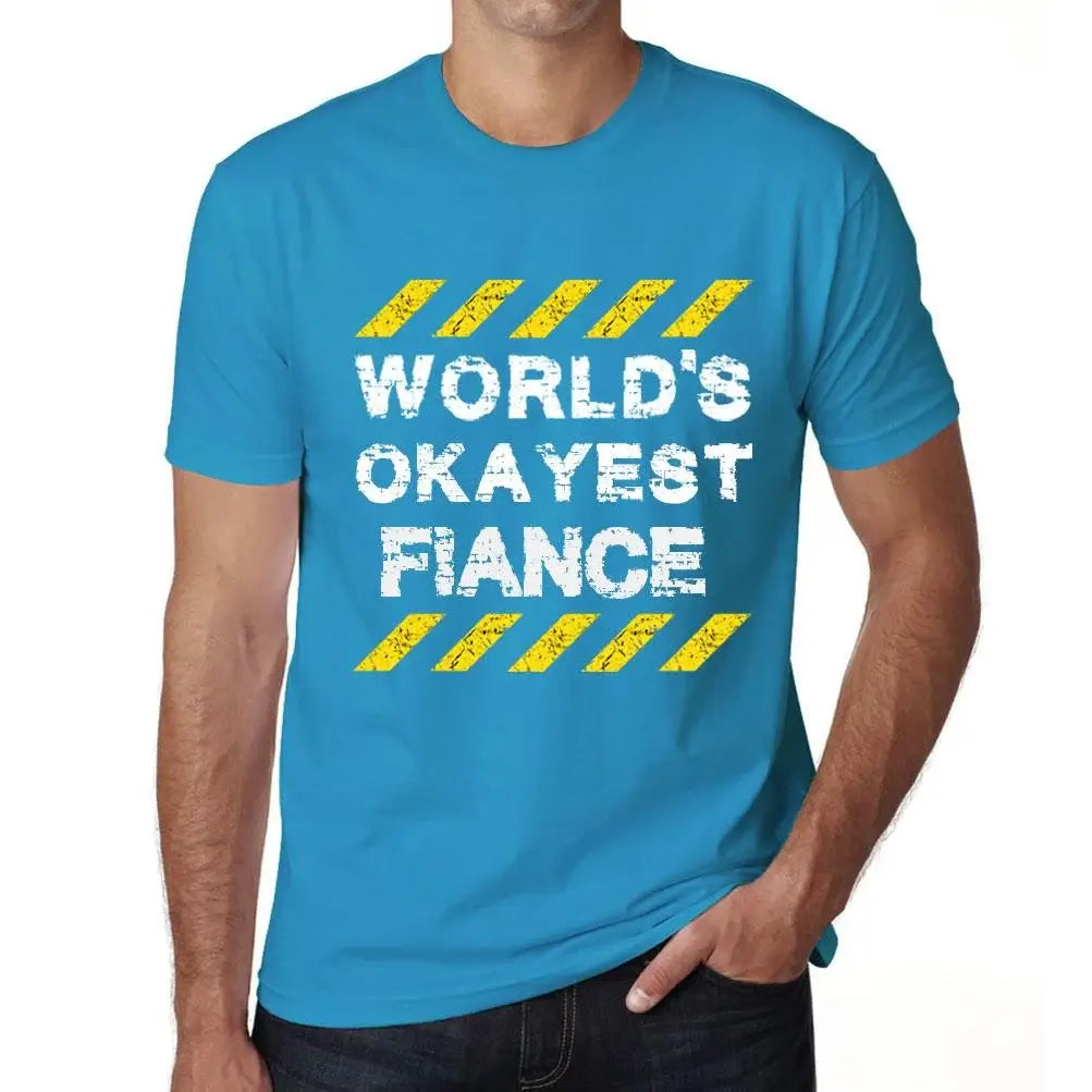 Men's Graphic T-Shirt Worlds Okayest Fiance Eco-Friendly Limited Edition Short Sleeve Tee-Shirt Vintage Birthday Gift Novelty
