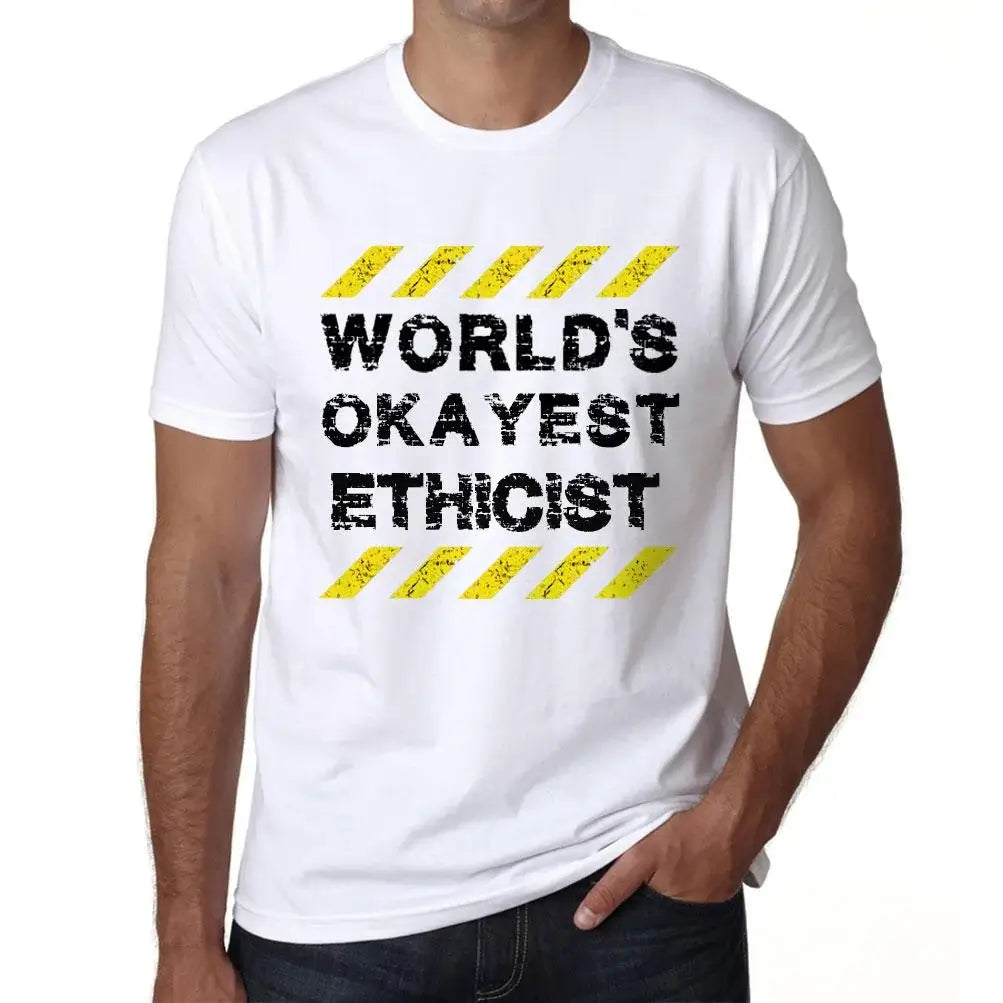 Men's Graphic T-Shirt Worlds Okayest Ethicist Eco-Friendly Limited Edition Short Sleeve Tee-Shirt Vintage Birthday Gift Novelty