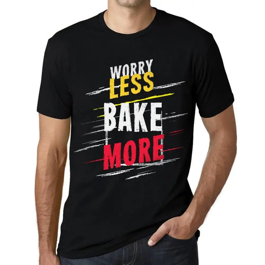 Men's Graphic T-Shirt Worry Less Bake More Eco-Friendly Limited Edition Short Sleeve Tee-Shirt Vintage Birthday Gift Novelty