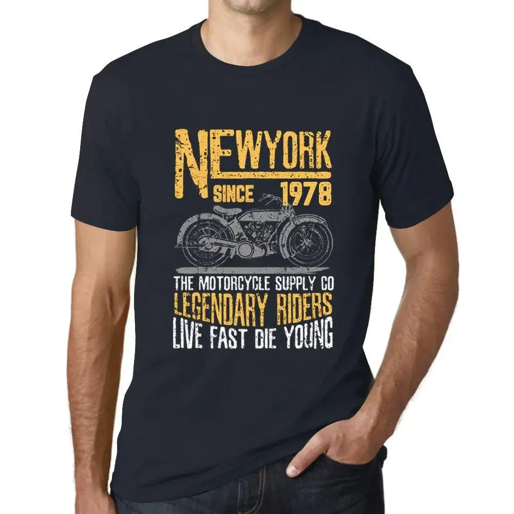 Men's Graphic T-Shirt Motorcycle Legendary Riders Since 1978 46th Birthday Anniversary 46 Year Old Gift 1978 Vintage Eco-Friendly Short Sleeve Novelty Tee