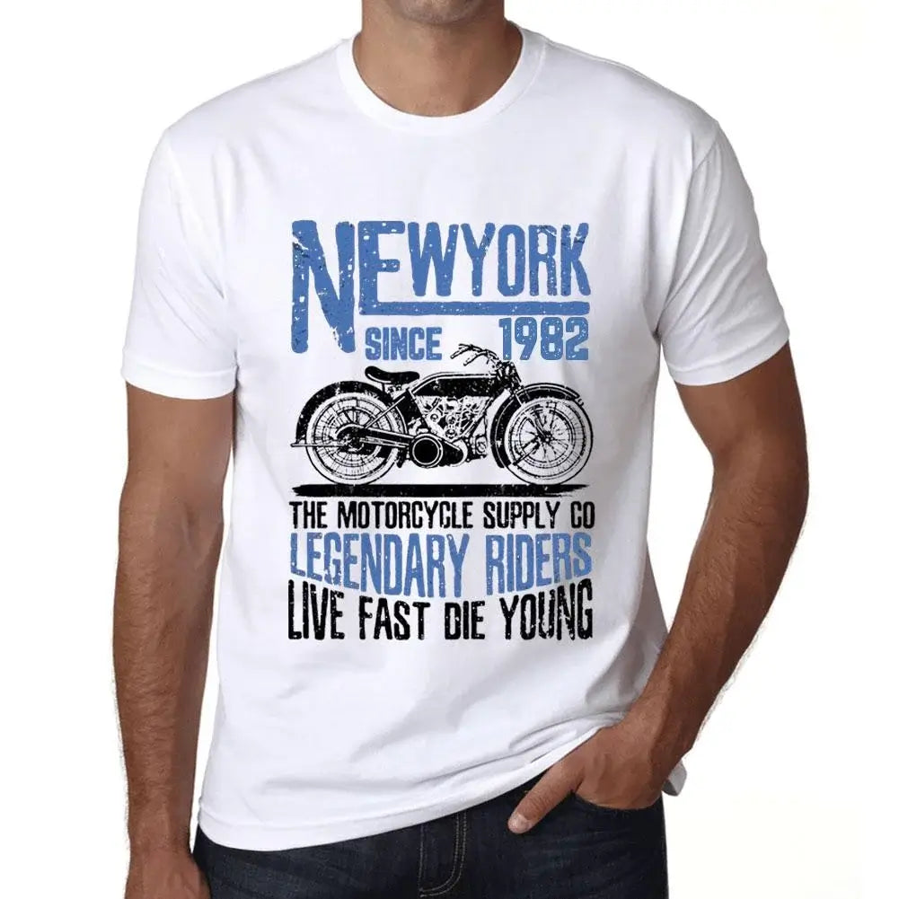 Men's Graphic T-Shirt Motorcycle Legendary Riders Since 1982 42nd Birthday Anniversary 42 Year Old Gift 1982 Vintage Eco-Friendly Short Sleeve Novelty Tee