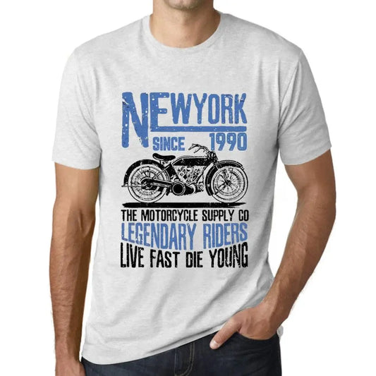 Men's Graphic T-Shirt Motorcycle Legendary Riders Since 1990 34th Birthday Anniversary 34 Year Old Gift 1990 Vintage Eco-Friendly Short Sleeve Novelty Tee