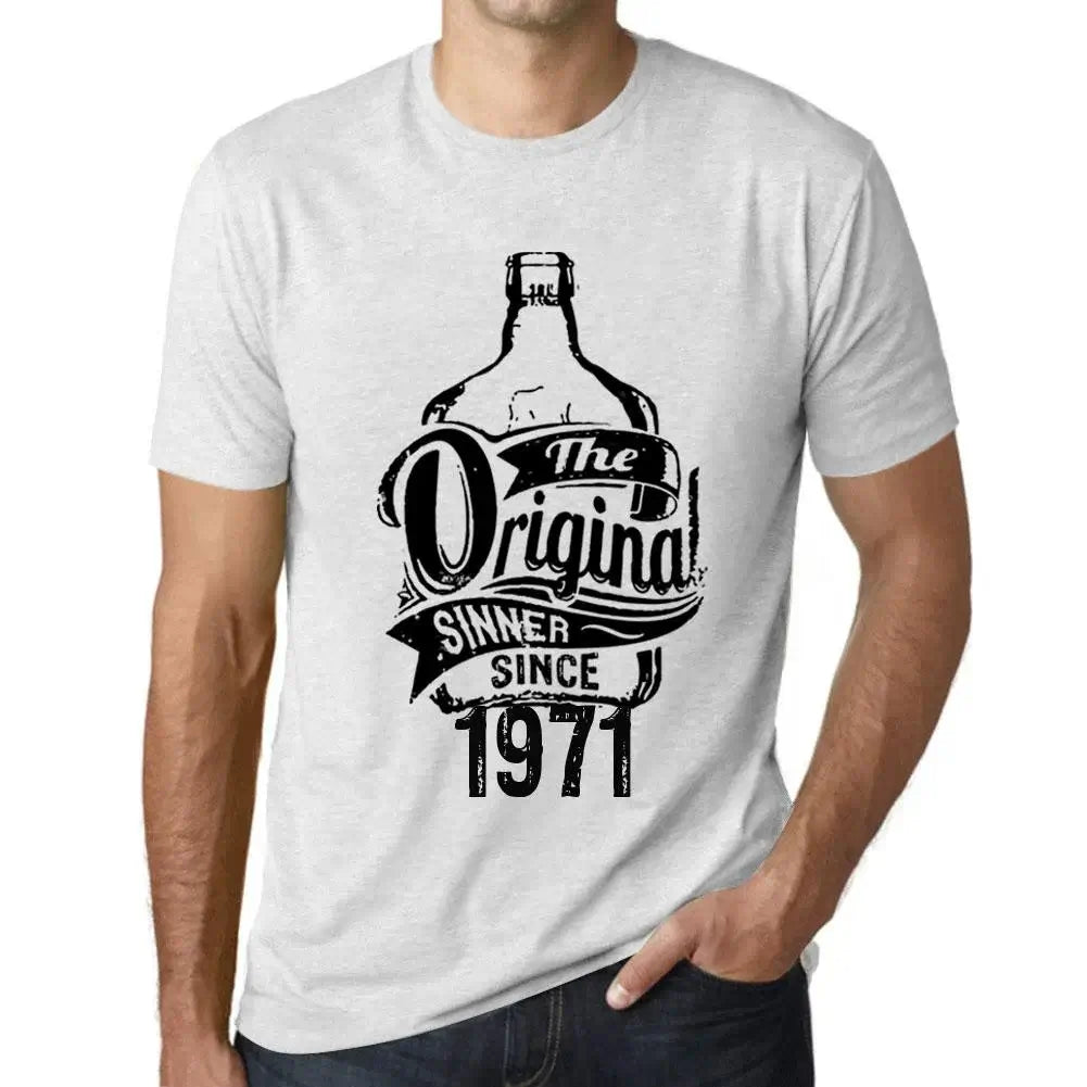 Men's Graphic T-Shirt The Original Sinner Since 1971 53rd Birthday Anniversary 53 Year Old Gift 1971 Vintage Eco-Friendly Short Sleeve Novelty Tee