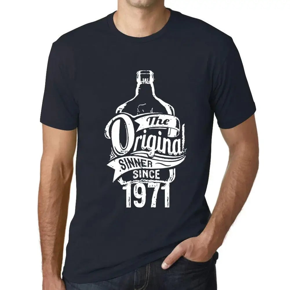 Men's Graphic T-Shirt The Original Sinner Since 1971 53rd Birthday Anniversary 53 Year Old Gift 1971 Vintage Eco-Friendly Short Sleeve Novelty Tee