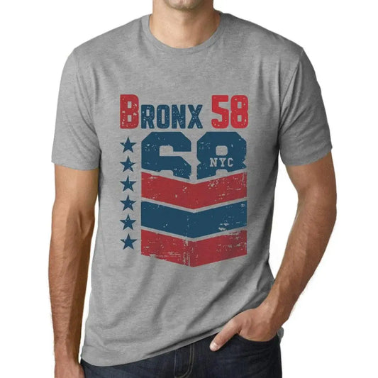 Men's Graphic T-Shirt Bronx 58 58th Birthday Anniversary 58 Year Old Gift 1966 Vintage Eco-Friendly Short Sleeve Novelty Tee