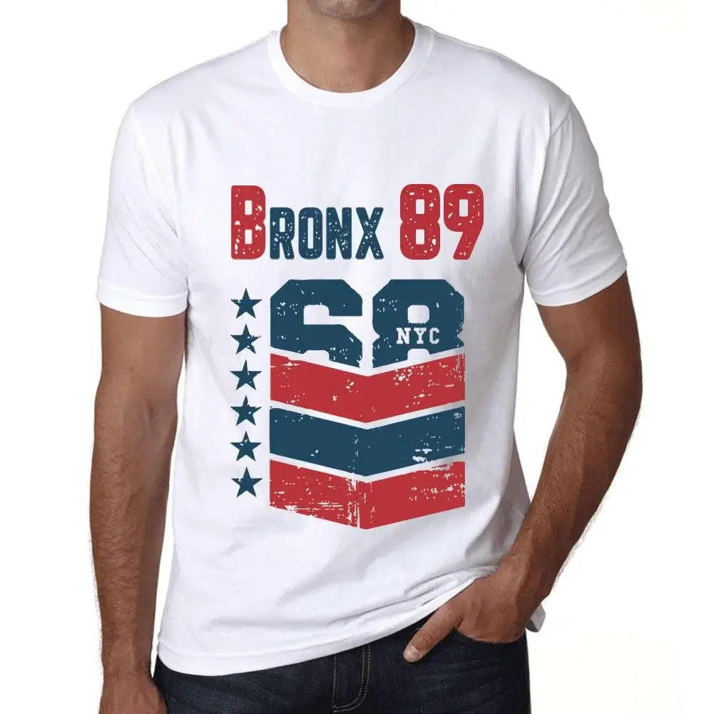 Men's Graphic T-Shirt Bronx 89 89th Birthday Anniversary 89 Year Old Gift 1935 Vintage Eco-Friendly Short Sleeve Novelty Tee