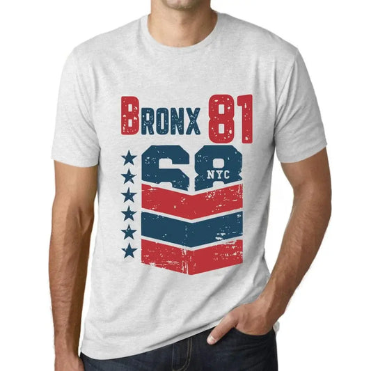 Men's Graphic T-Shirt Bronx 81 81st Birthday Anniversary 81 Year Old Gift 1943 Vintage Eco-Friendly Short Sleeve Novelty Tee