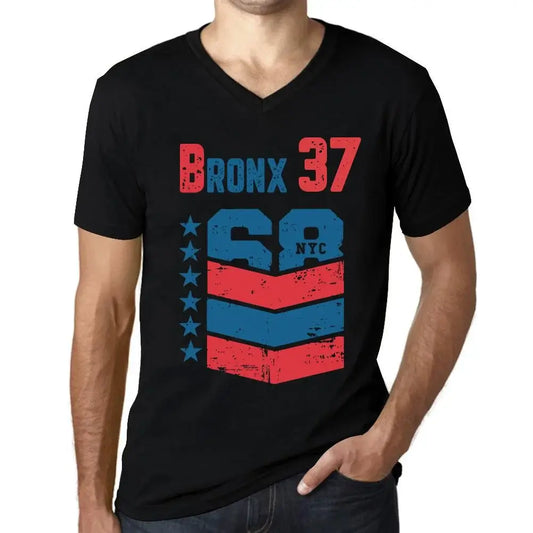Men's Graphic T-Shirt V Neck Bronx 37 37th Birthday Anniversary 37 Year Old Gift 1987 Vintage Eco-Friendly Short Sleeve Novelty Tee