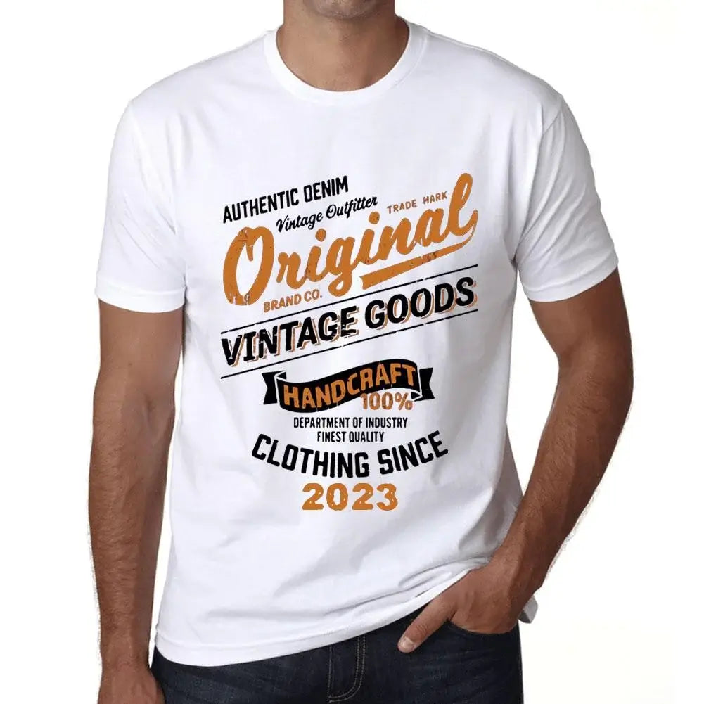 Men's Graphic T-Shirt Original Vintage Clothing Since 2023 1st Birthday Anniversary 1 Year Old Gift 2023 Vintage Eco-Friendly Short Sleeve Novelty Tee