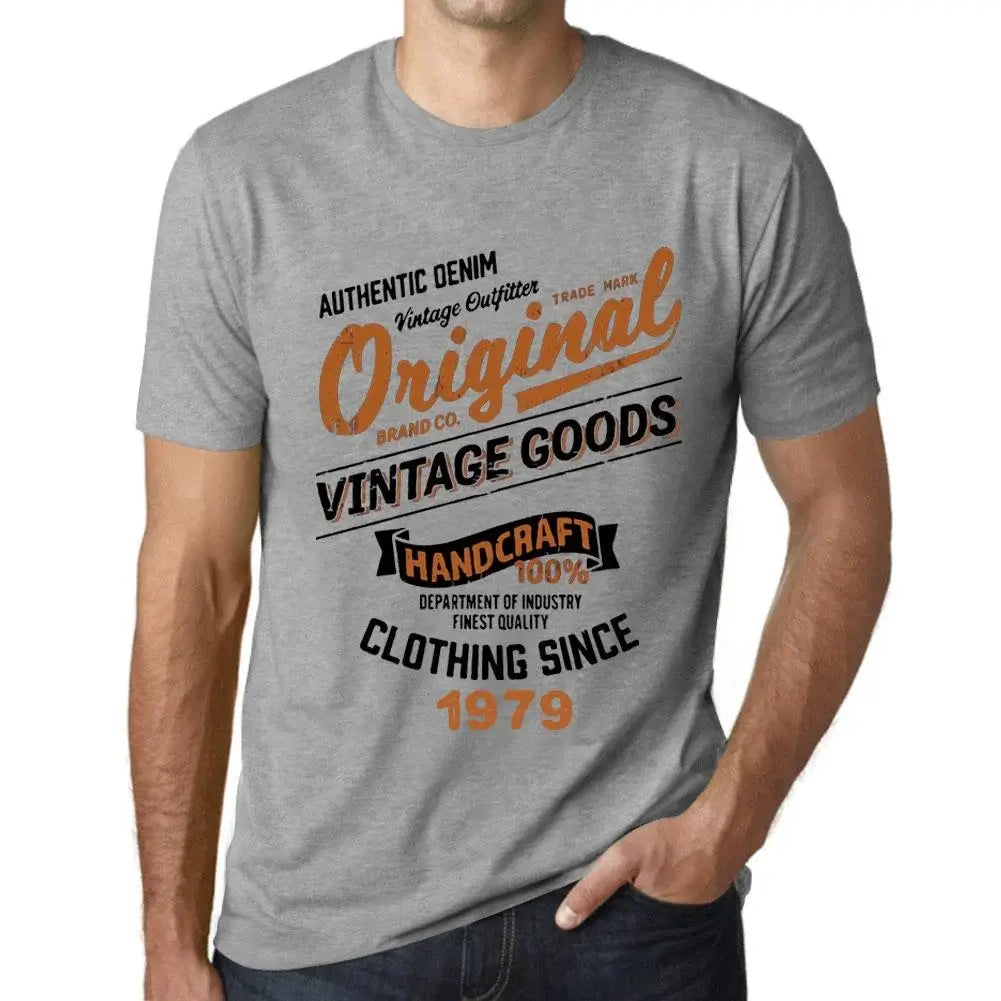 Men's Graphic T-Shirt Original Vintage Clothing Since 1979 45th Birthday Anniversary 45 Year Old Gift 1979 Vintage Eco-Friendly Short Sleeve Novelty Tee