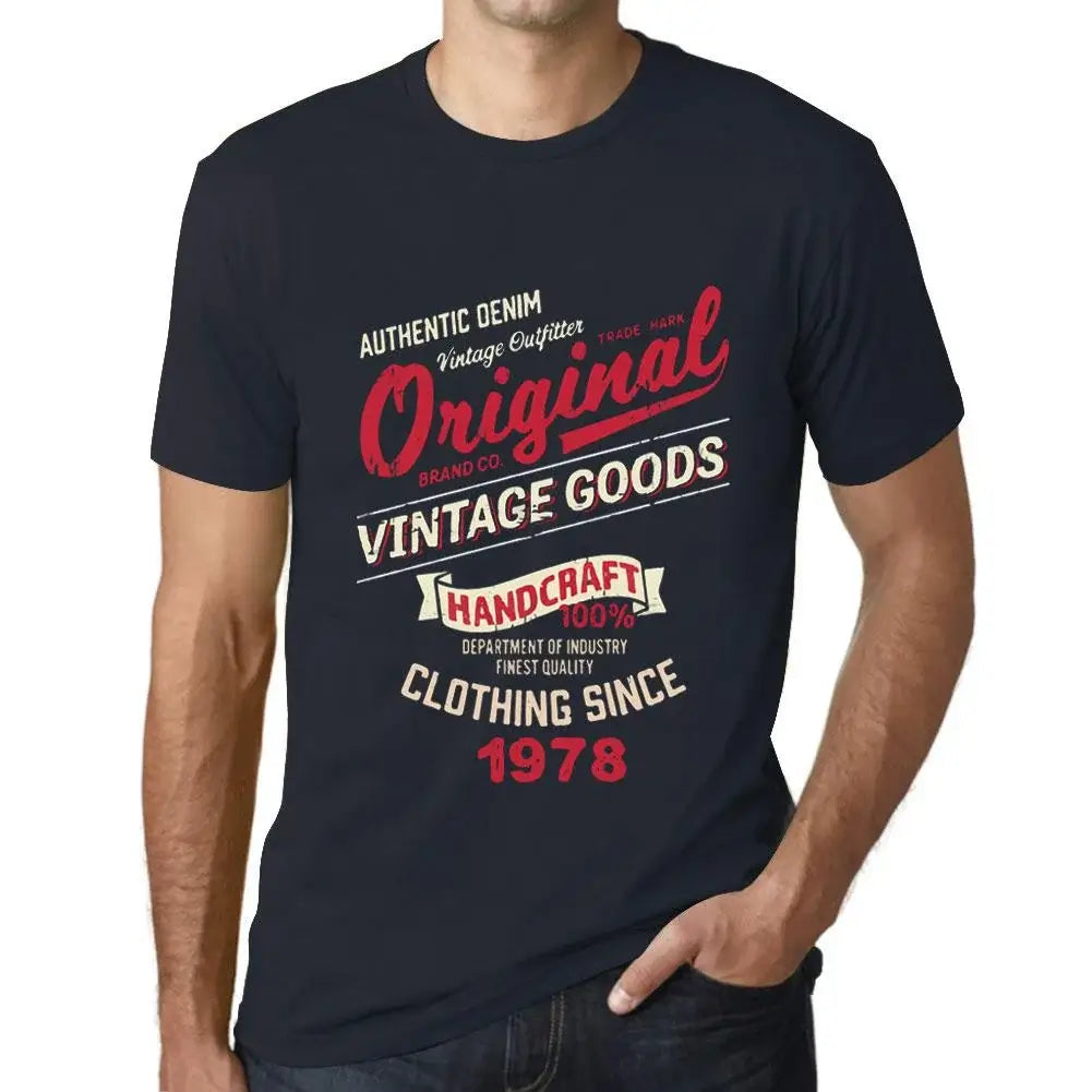 Men's Graphic T-Shirt Original Vintage Clothing Since 1978 46th Birthday Anniversary 46 Year Old Gift 1978 Vintage Eco-Friendly Short Sleeve Novelty Tee