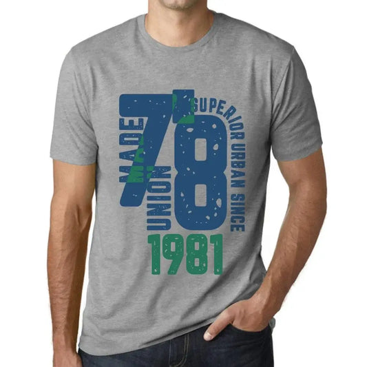 Men's Graphic T-Shirt Superior Urban Style Since 1981 43rd Birthday Anniversary 43 Year Old Gift 1981 Vintage Eco-Friendly Short Sleeve Novelty Tee