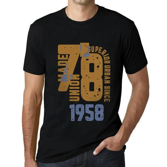 Men's Graphic T-Shirt Superior Urban Style Since 1958 66th Birthday Anniversary 66 Year Old Gift 1958 Vintage Eco-Friendly Short Sleeve Novelty Tee