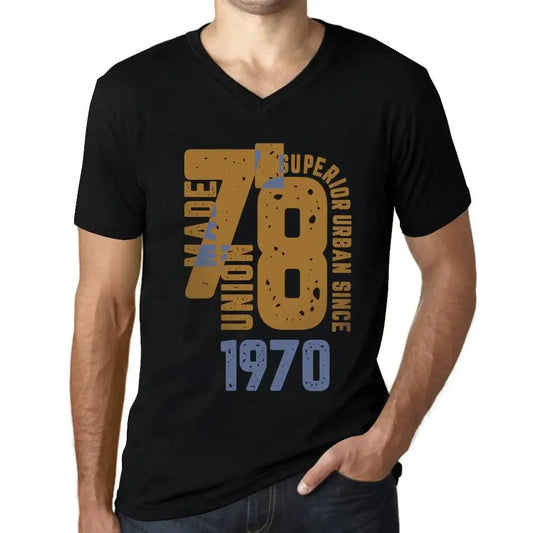 Men's Graphic T-Shirt V Neck Superior Urban Style Since 1970 54th Birthday Anniversary 54 Year Old Gift 1970 Vintage Eco-Friendly Short Sleeve Novelty Tee
