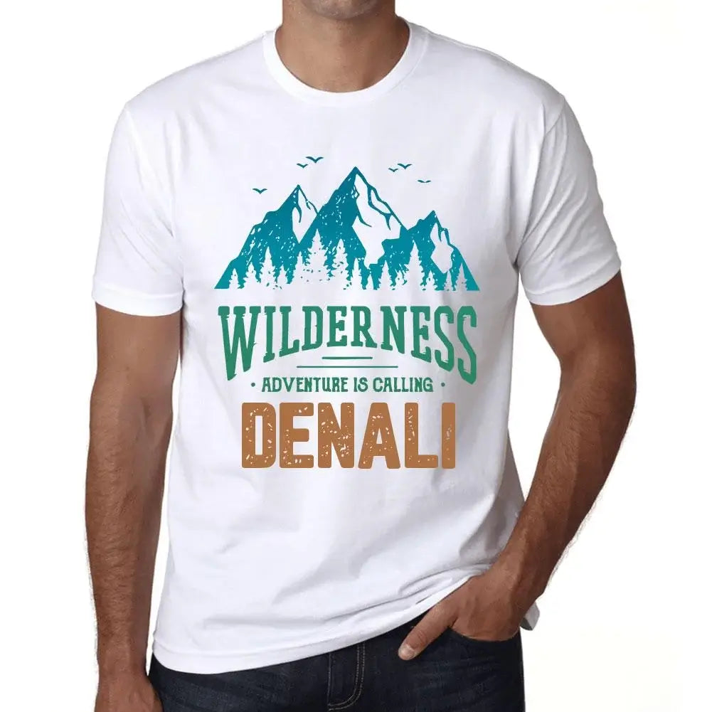 Men's Graphic T-Shirt Wilderness, Adventure Is Calling Denali Eco-Friendly Limited Edition Short Sleeve Tee-Shirt Vintage Birthday Gift Novelty