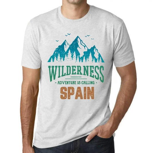 Men's Graphic T-Shirt Wilderness, Adventure Is Calling Spain Eco-Friendly Limited Edition Short Sleeve Tee-Shirt Vintage Birthday Gift Novelty