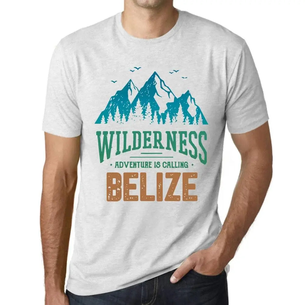 Men's Graphic T-Shirt Wilderness, Adventure Is Calling Belize Eco-Friendly Limited Edition Short Sleeve Tee-Shirt Vintage Birthday Gift Novelty