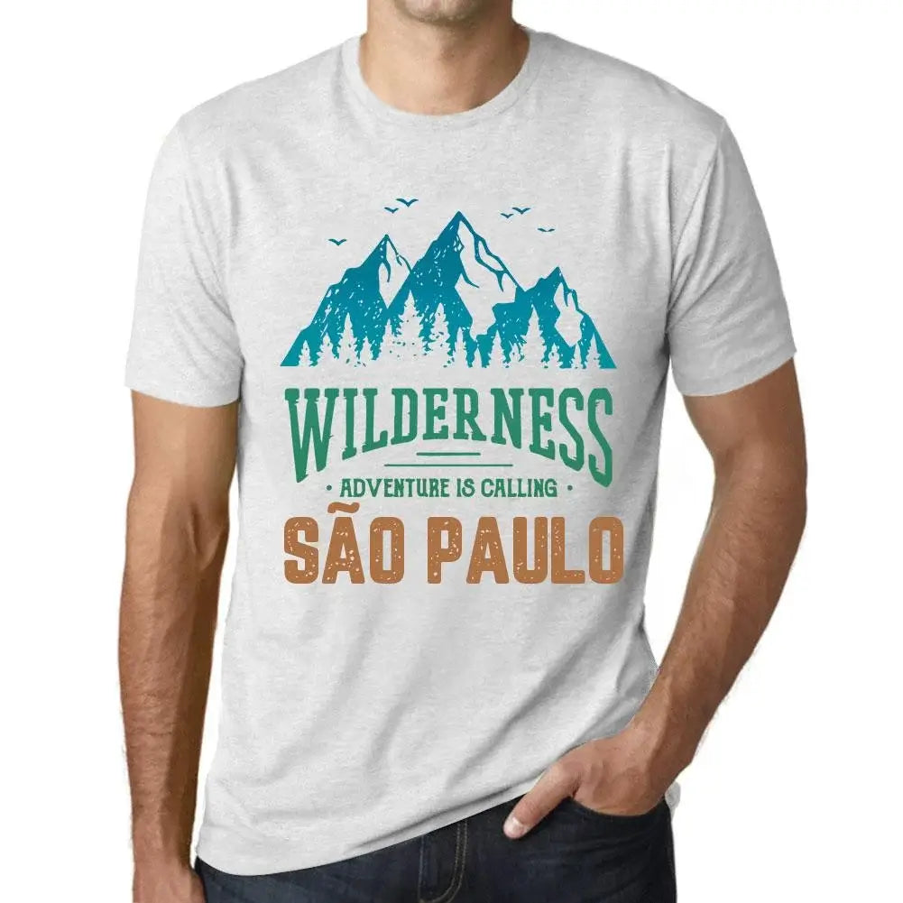 Men's Graphic T-Shirt Wilderness, Adventure Is Calling São Paulo Eco-Friendly Limited Edition Short Sleeve Tee-Shirt Vintage Birthday Gift Novelty