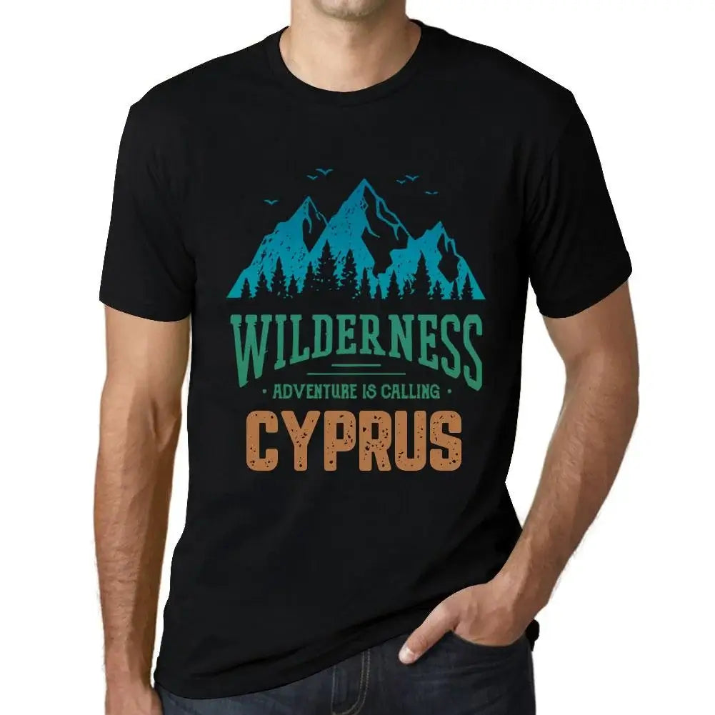 Men's Graphic T-Shirt Wilderness, Adventure Is Calling Cyprus Eco-Friendly Limited Edition Short Sleeve Tee-Shirt Vintage Birthday Gift Novelty