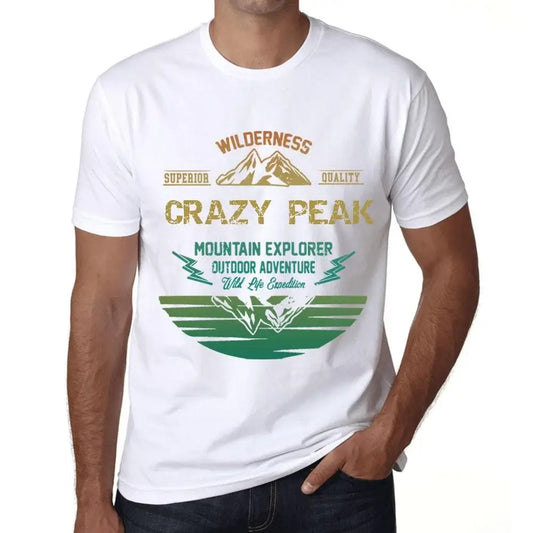 Men's Graphic T-Shirt Outdoor Adventure, Wilderness, Mountain Explorer Crazy Peak Eco-Friendly Limited Edition Short Sleeve Tee-Shirt Vintage Birthday Gift Novelty