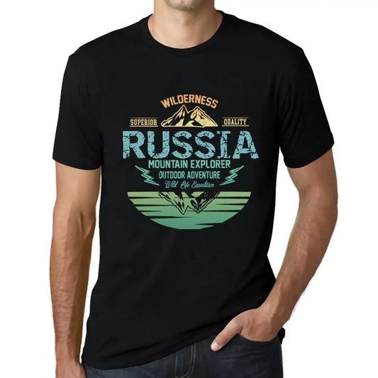 Men's Graphic T-Shirt Outdoor Adventure, Wilderness, Mountain Explorer Russia Eco-Friendly Limited Edition Short Sleeve Tee-Shirt Vintage Birthday Gift Novelty