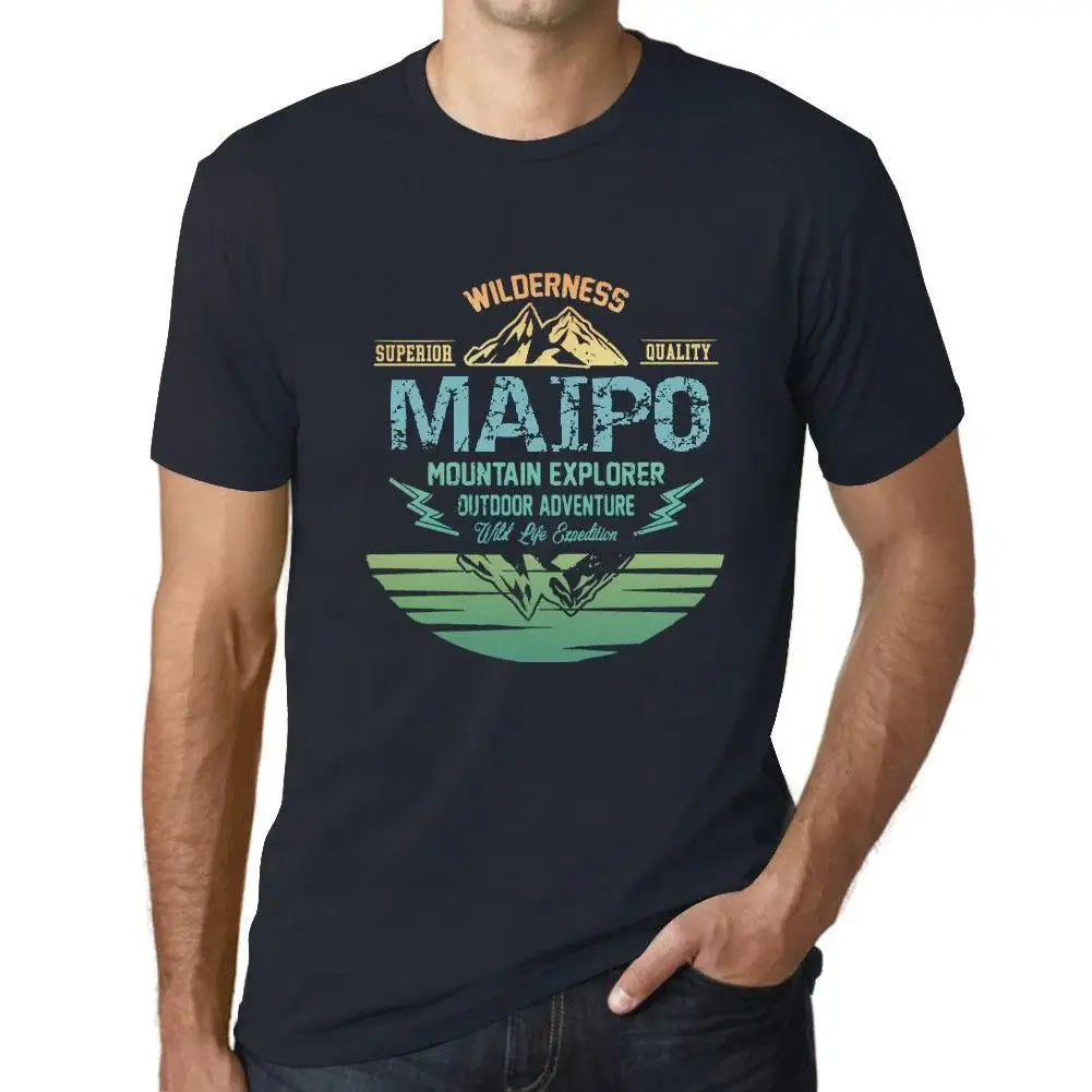 Men's Graphic T-Shirt Outdoor Adventure, Wilderness, Mountain Explorer Maipo Eco-Friendly Limited Edition Short Sleeve Tee-Shirt Vintage Birthday Gift Novelty